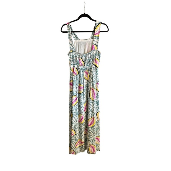 NWT Theory Sahara Caribbean Maxi Silk Dress Teal Multi $365 Size 6 - Picture 5 of 9